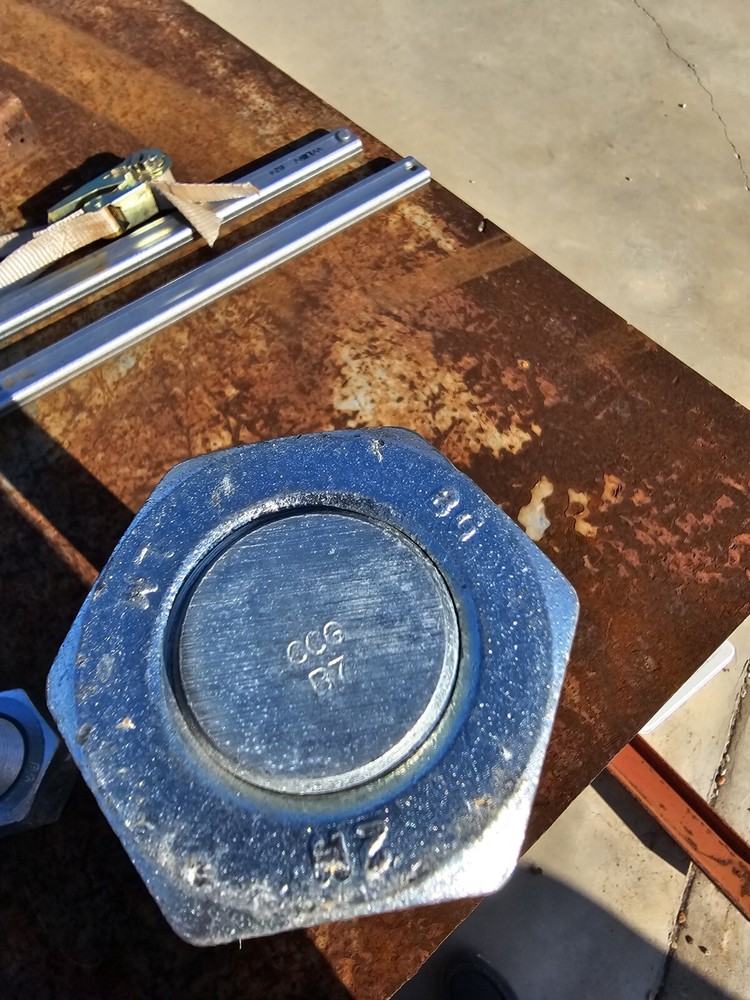 1 1/2" x 12" All-Thread Rod Galvanized With Nuts 2