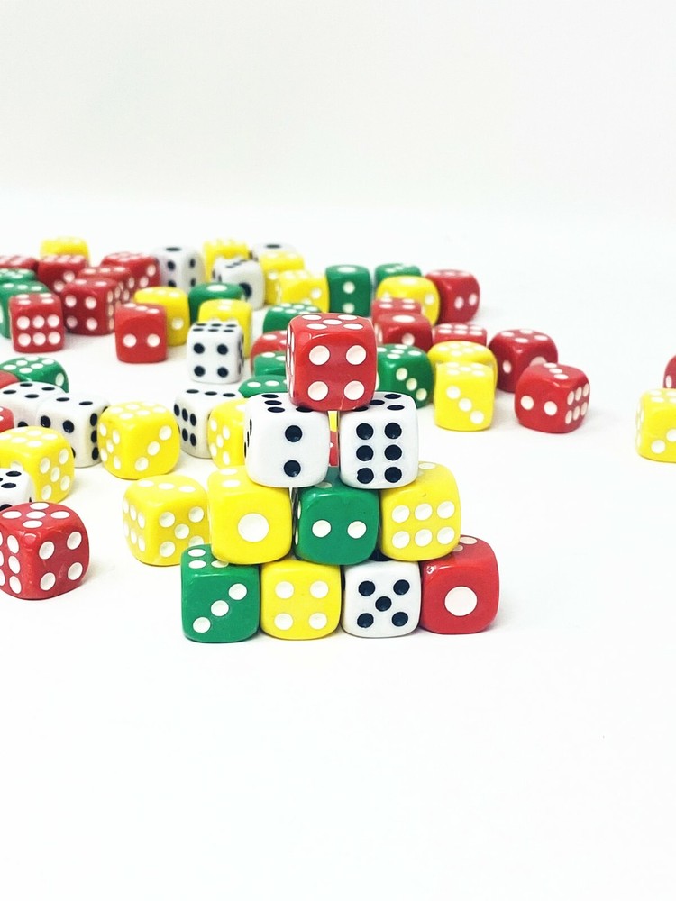 96 Pc Solid 6-Sided Game Dice Colors Dice for Board Games Dice Set Accessories