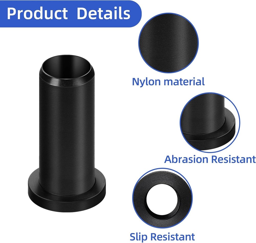 Watayo 4 PCS Oar Lock Socket Insert -1/2" Oarlock Bushing -Nylon Black