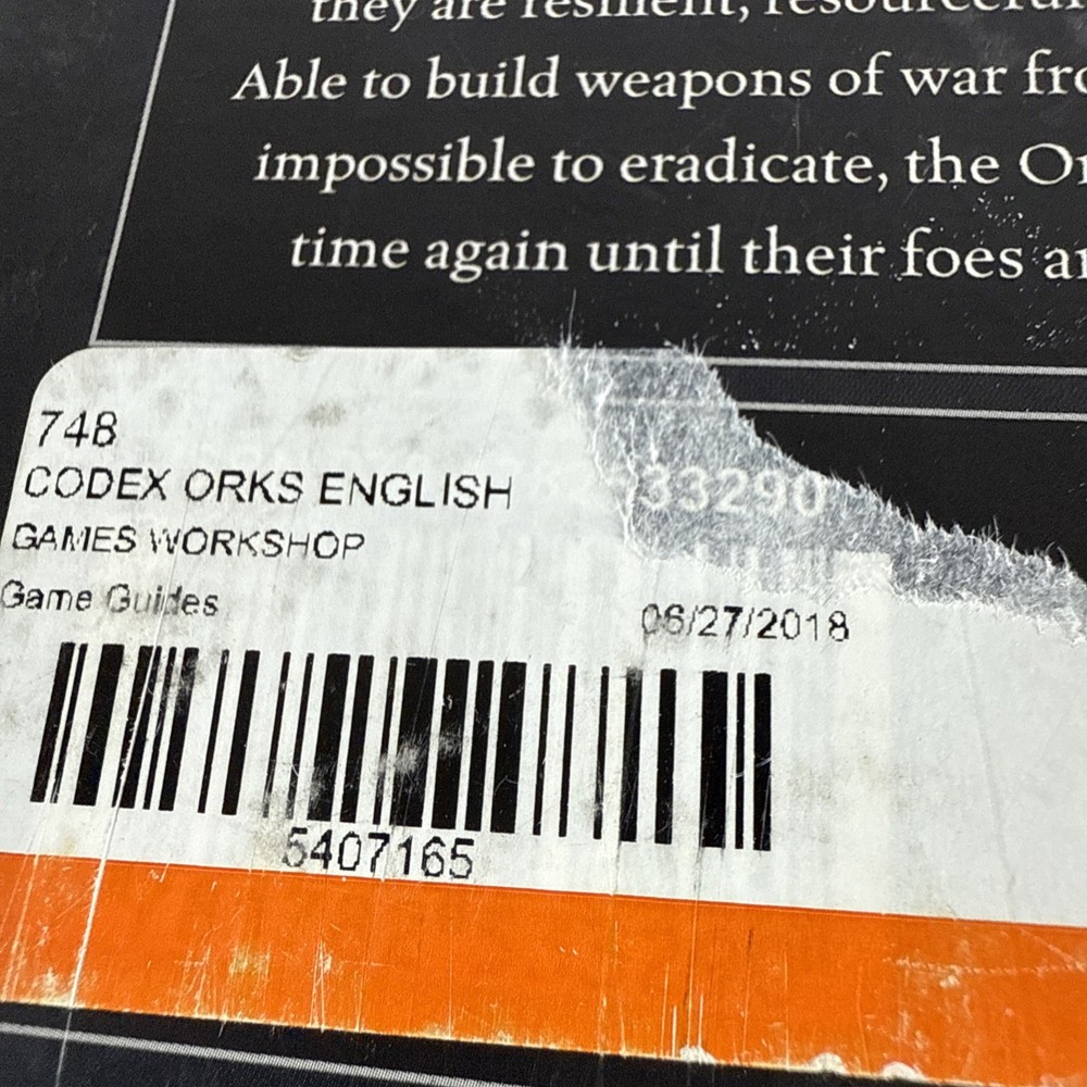 Warhammer 40K Codex: Orks (2018) Games Workshop Hardback Book 8th Ed.