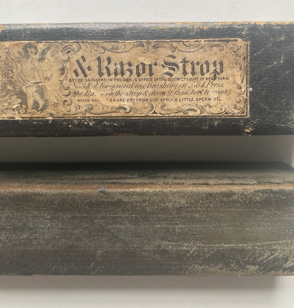 Vintage Saunders Metallic Tablet RAZOR STROP Strap