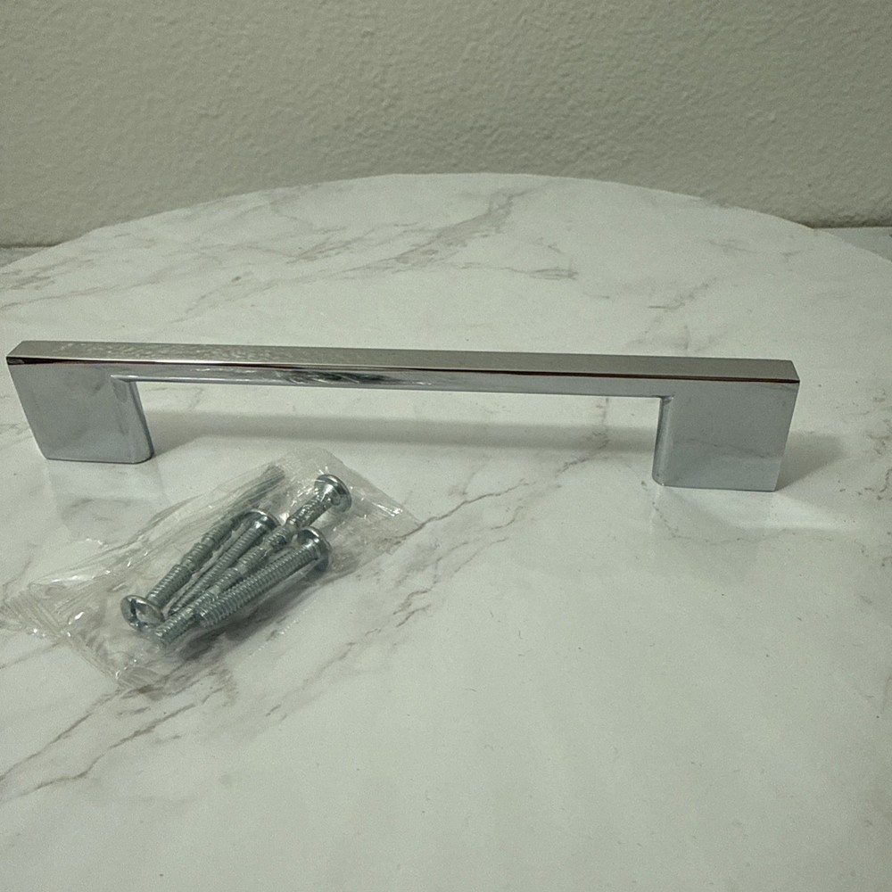 10 Pack 5" Cabinet Pulls 128mm Polished Chrome Kitchen Drawer Handles