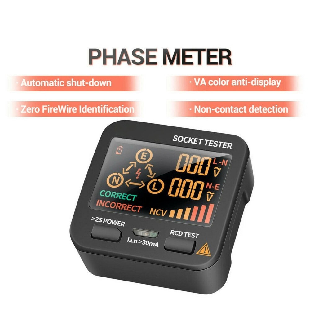 1Pc US Plug AC11 Socket Tester Digital Display Voltage Checker Detector Home