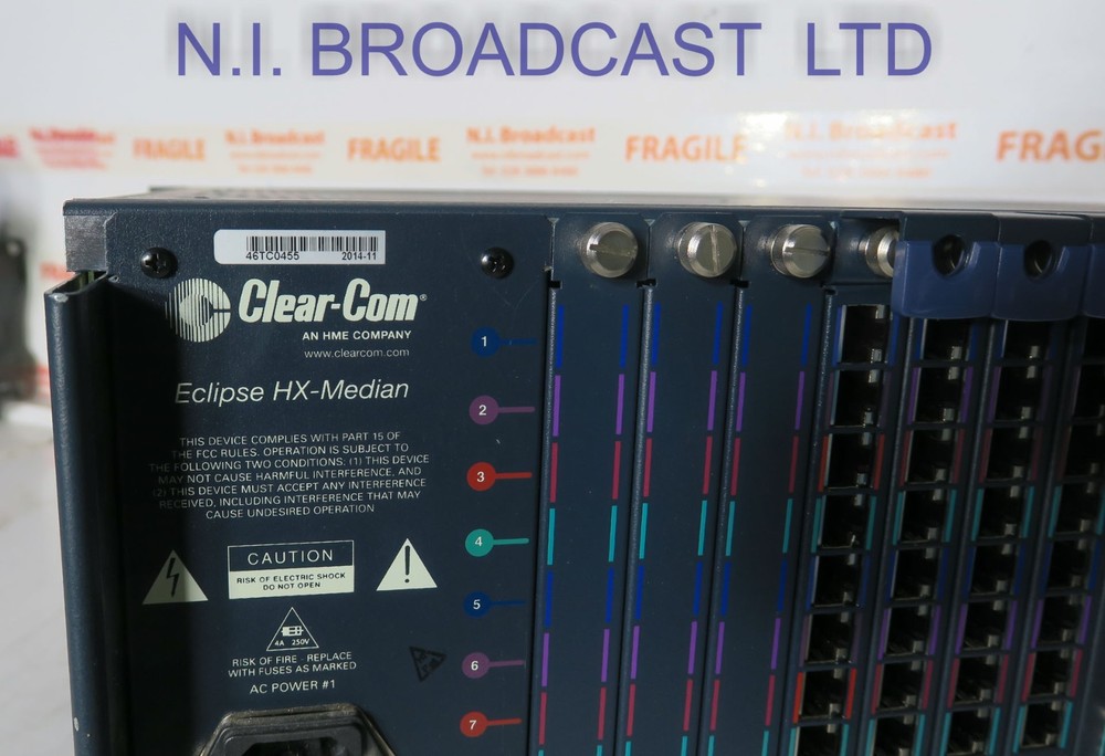 Clearcom Eclipse HX 64x channel intercom and 2x GPI6 modules