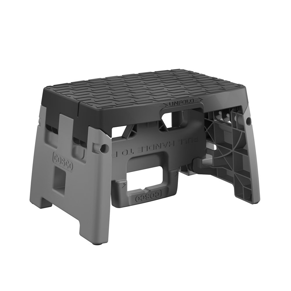 Folding Step Stool 1-Step Plastic Ladder Stool Non-Slip Feet for Home Kitchen