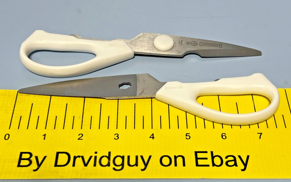 Mundial W656R Take-A-Part Rounded Tip Kitchen Scissors; White