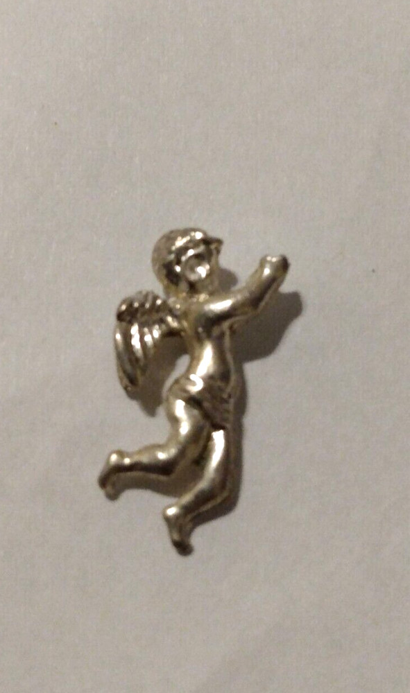 Small Silvertone Cherub Angel Tack Pin