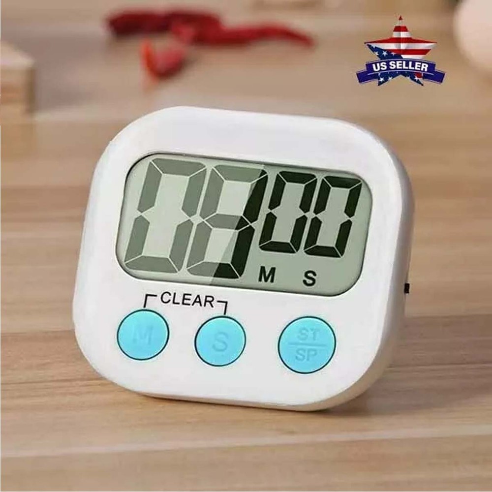 LCD Digital Large Kitchen Cooking Timer CountDown Up Clock Loud Alarm Magnetic 2
