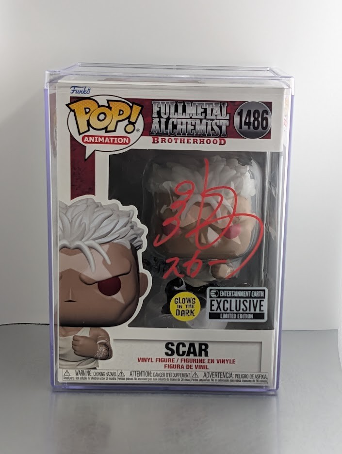 Ryotaro Okiayu JVA Signed Autographed Funko Pop #1486 SCAR Fullmetal Alchemist