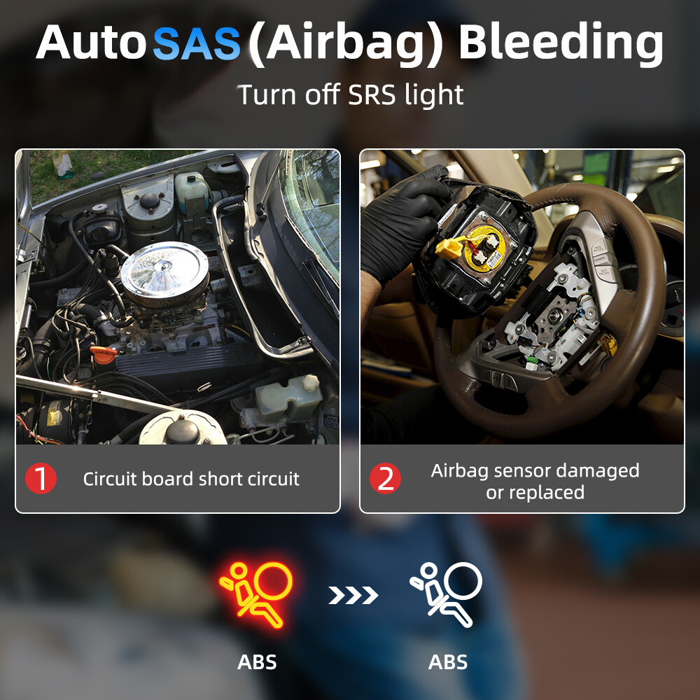 ANCEL AD610 PLUS ABS Bleeding SRS SAS OBD2 Code Reader Scanner Diagnostic Tool