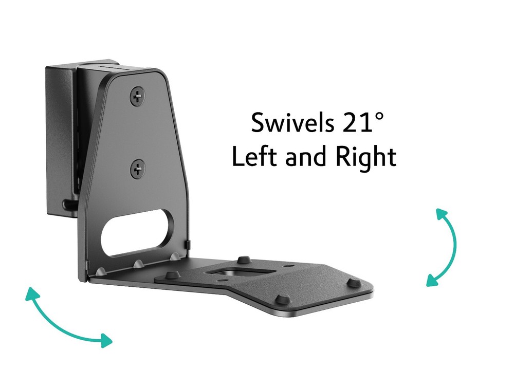 ynVISION Adjustable Wall Mounts Compatible w/ Sonos ERA 300 - Black - 2 Pack