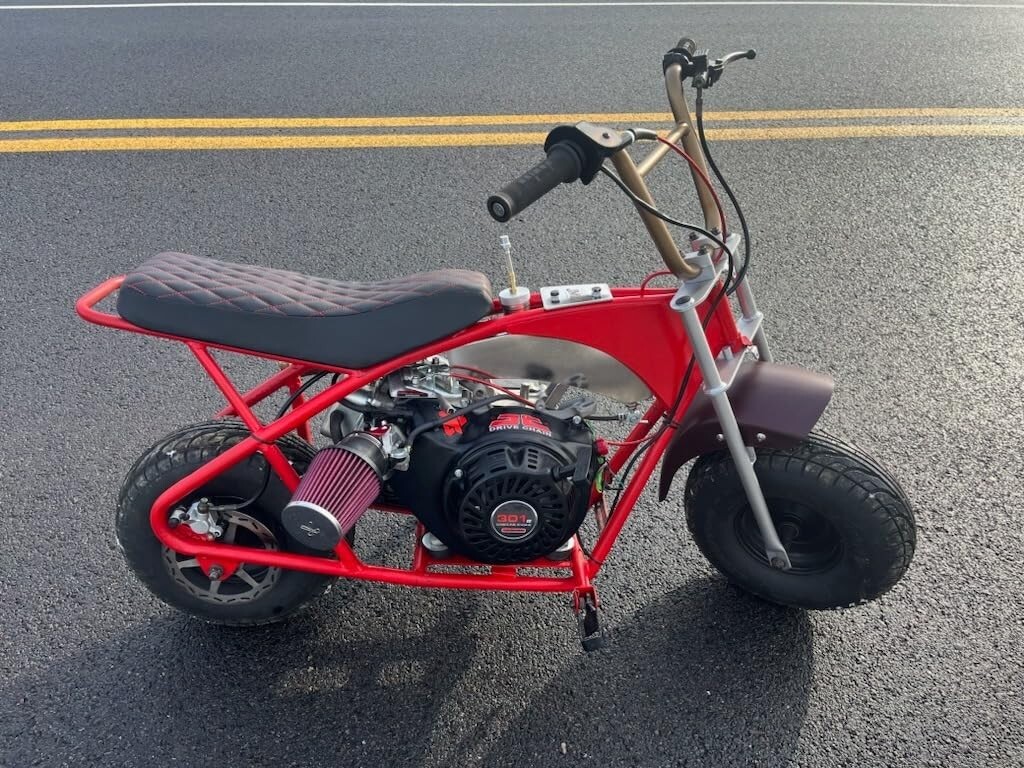 Stainless Steel Mini Bike Gas Fuel Tank for Montser Megamoto MMB80 Motovox MBX10