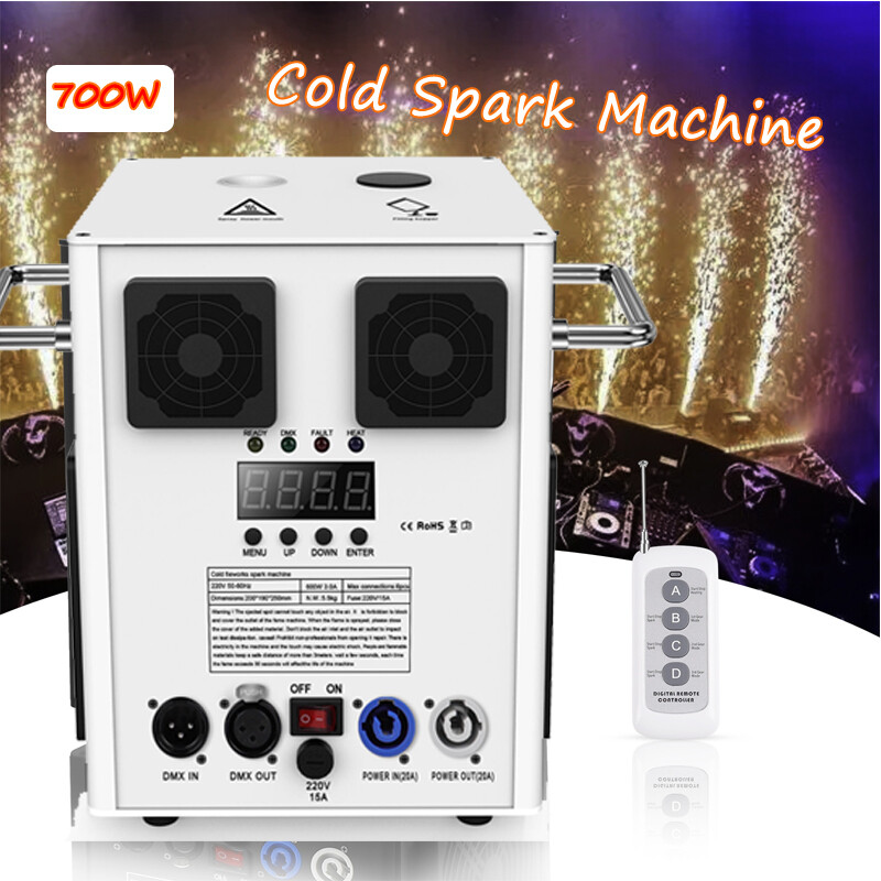 700W Cold Spark Machine Party Stage Sparkle DJ Party Show With Flight Case