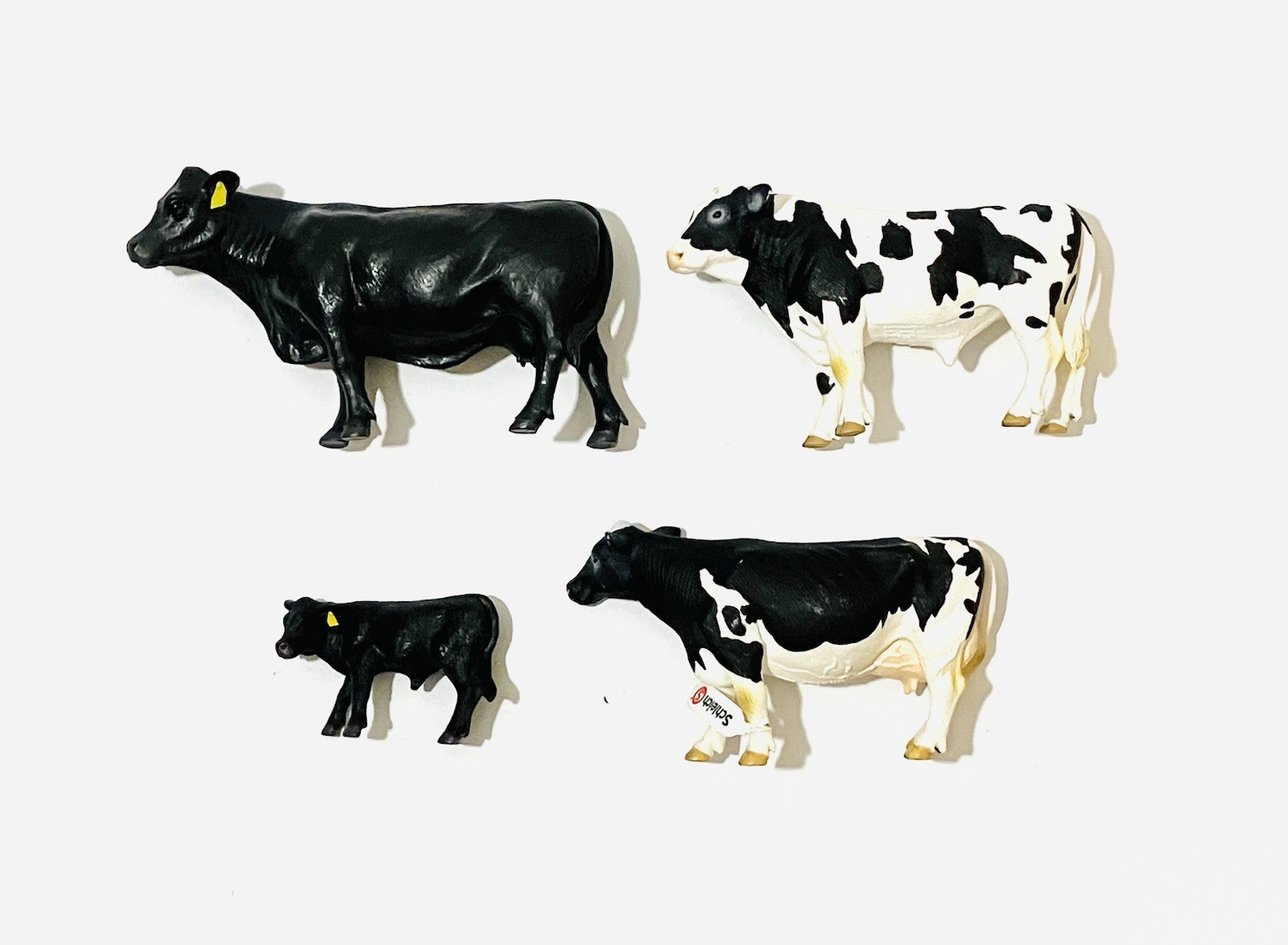 Lot Of 4 Schleich Cows Bull Calf