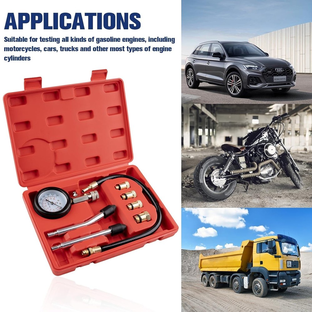 TU-21 Cylinder Leak Down Tester Kit Engine Compression for Car Motorcycle