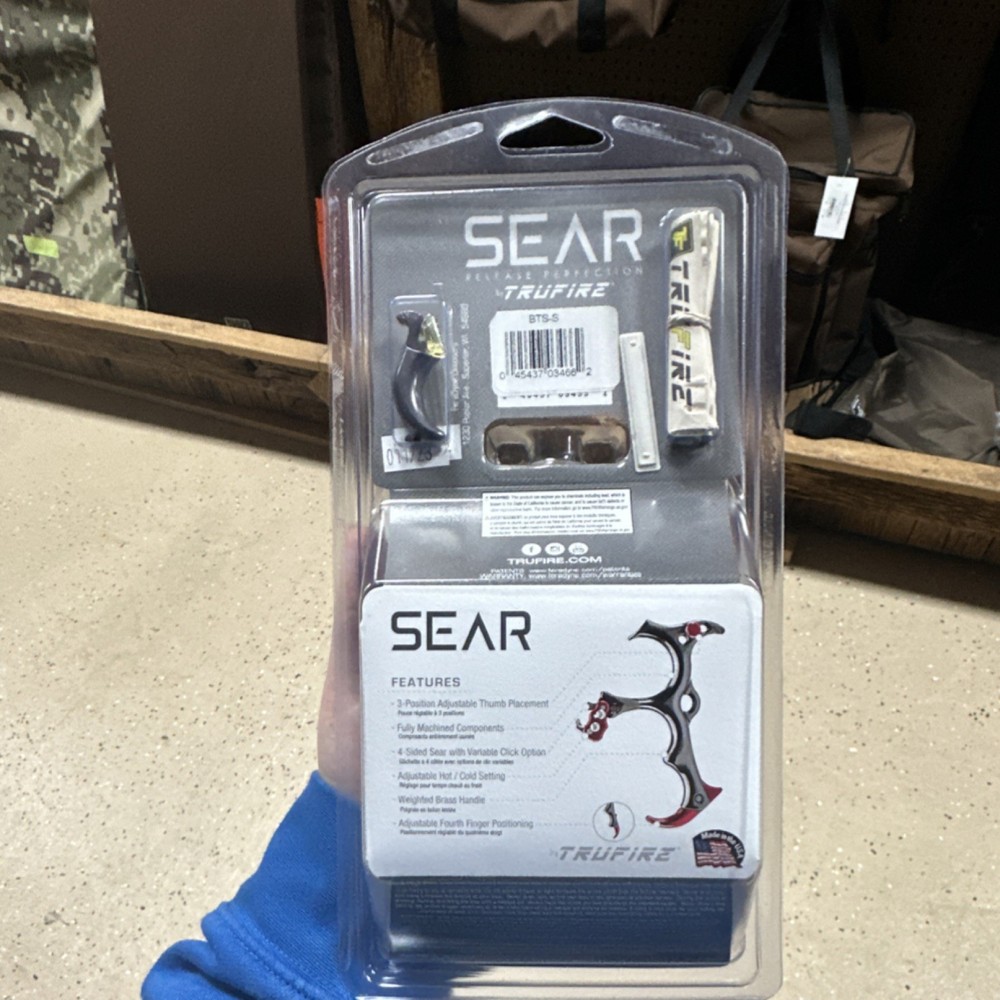 Tru-Fire SEAR Thumb Trigger Release Black Ambidextrous Compound Bow BTS-S