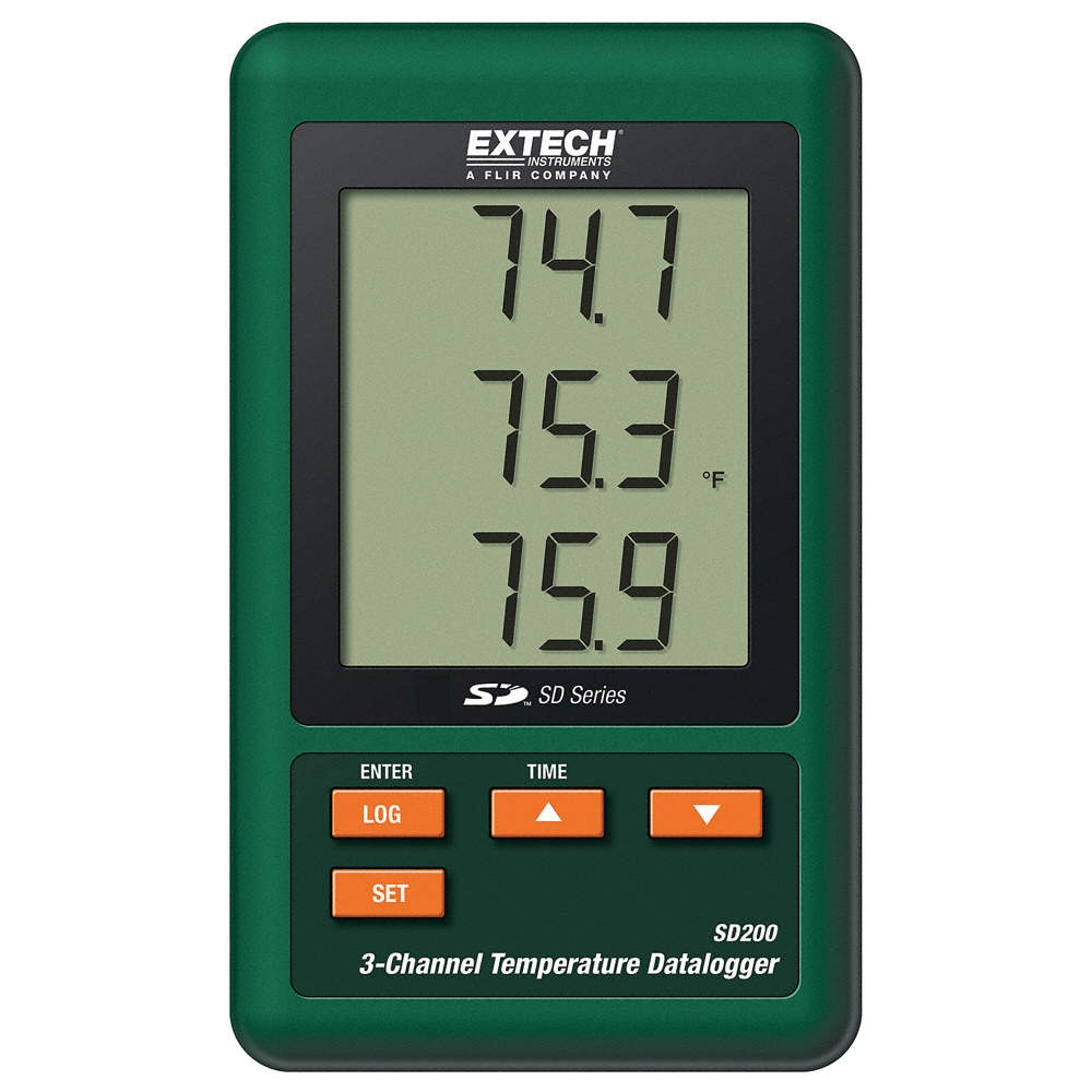 EXTECH SD200 Temperature Datalogger, 3 Channel 5WYV8