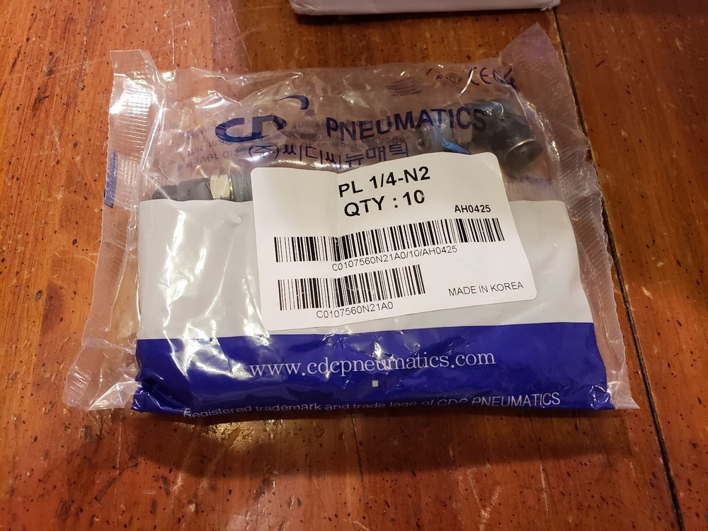 CDC Pneumatics PL 1/4-N2 - 10 Pack - AH0425