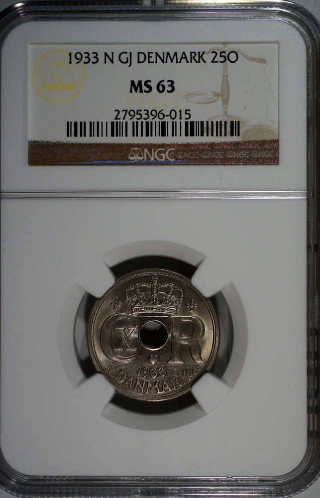 25 øre 1933 NGC MS63