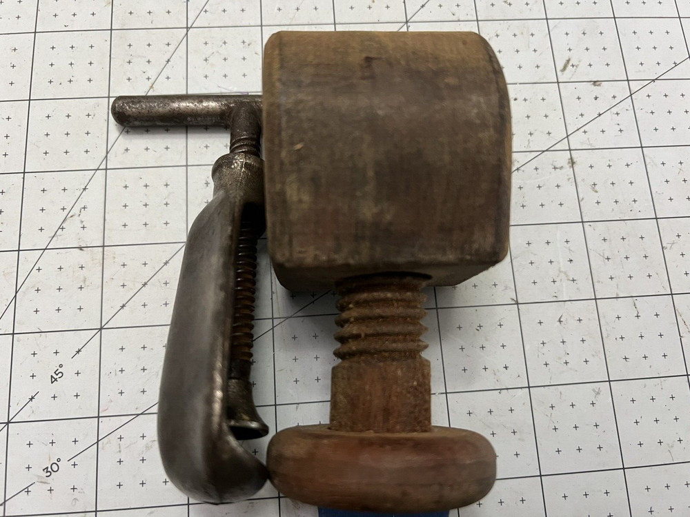 TWO Vintage Nutcracker Solid Wood Hand Crank AND METAL HAND CRANK AS SHOWN
