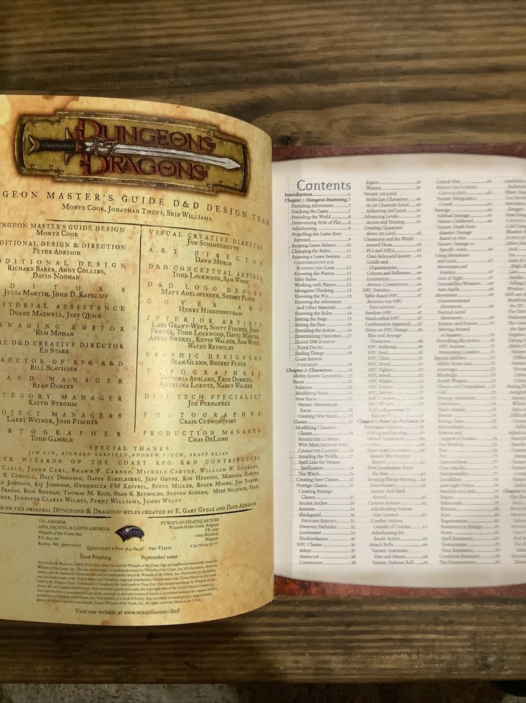 Dungeon and Dragons - 3.0 Dungeon Masters Guide - 1st Print OOP