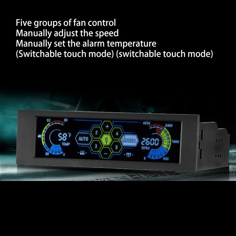 Computer for Case 5 Fans Speed Controller CPU Temperature Sensor PC Cooling Cont