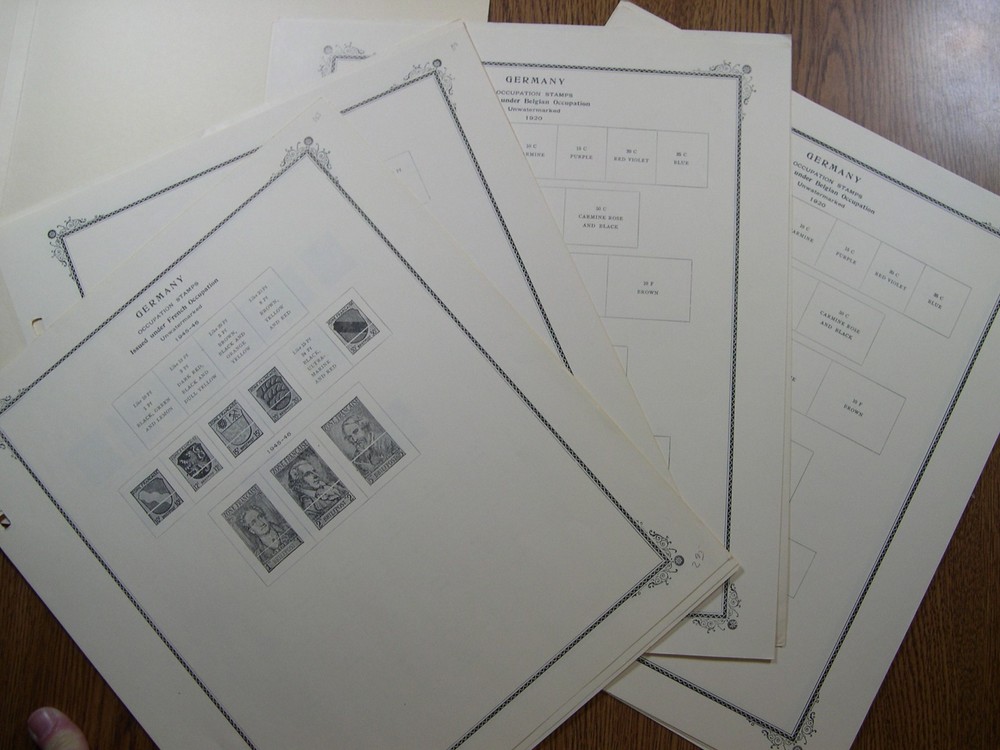 GERMANY OCCUPATION Scott Specialty album pages (no stamp) UX1