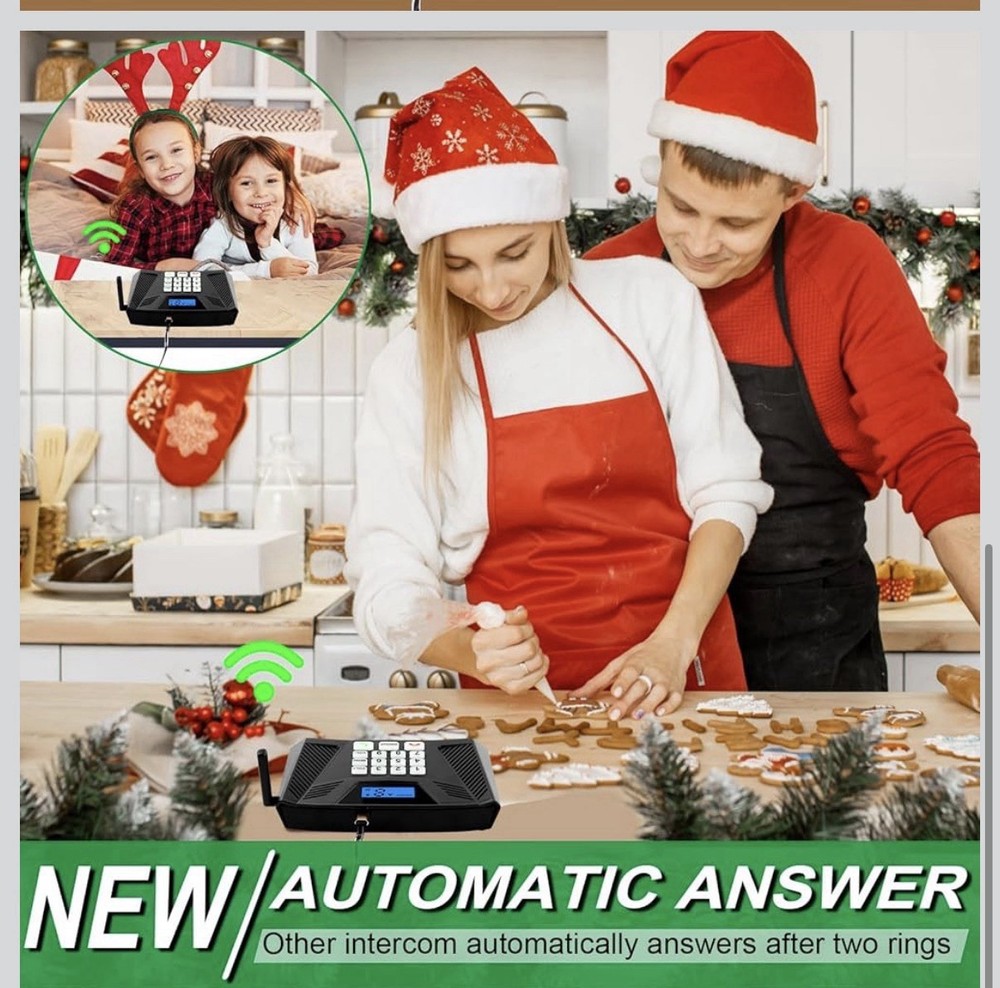 Intercoms Wireless Home Upgraded 5300ft Intercom 9 Channel 2 Code Full Duplex