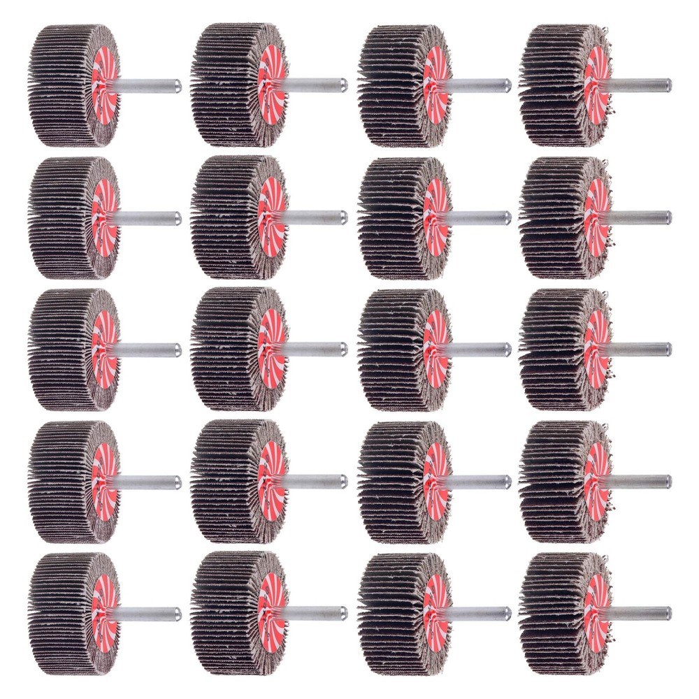 20 Pack Abrasive Flap Wheel Sander Set, Mixflor 2”X 1” X1/4” Shank Flap...