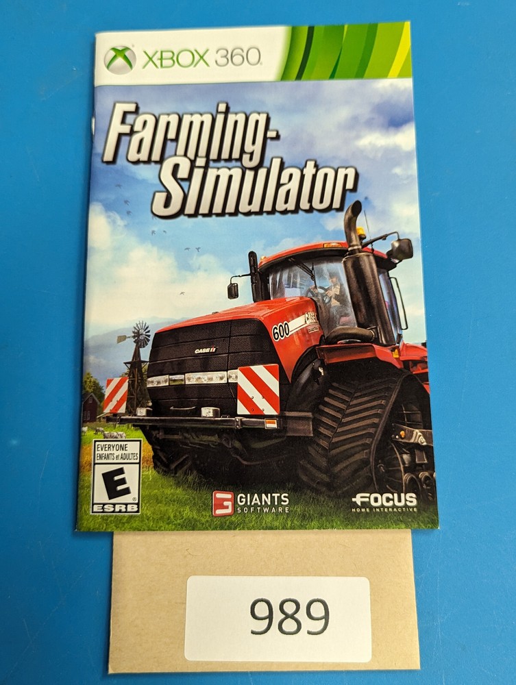 Farming Simulator - Xbox 360 - Manual Only **NO GAME!