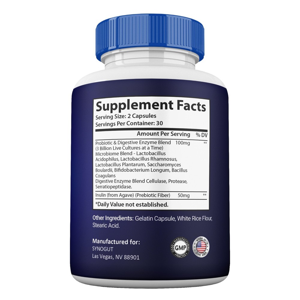Synogut Capsules, Max Strength Formula, Synogut Supplement Pills (5 Pack)