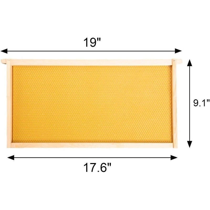 10 Pack Deep Hive Frames Wax Foundations Langstroth Brood Box Bee Beekeeping New