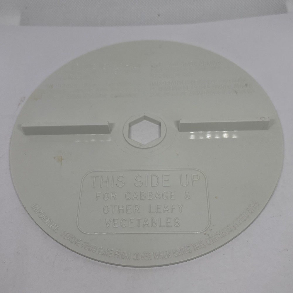 Hamilton Beach Food Processor Model 70700 Replacement Feed Disc Sling Plate