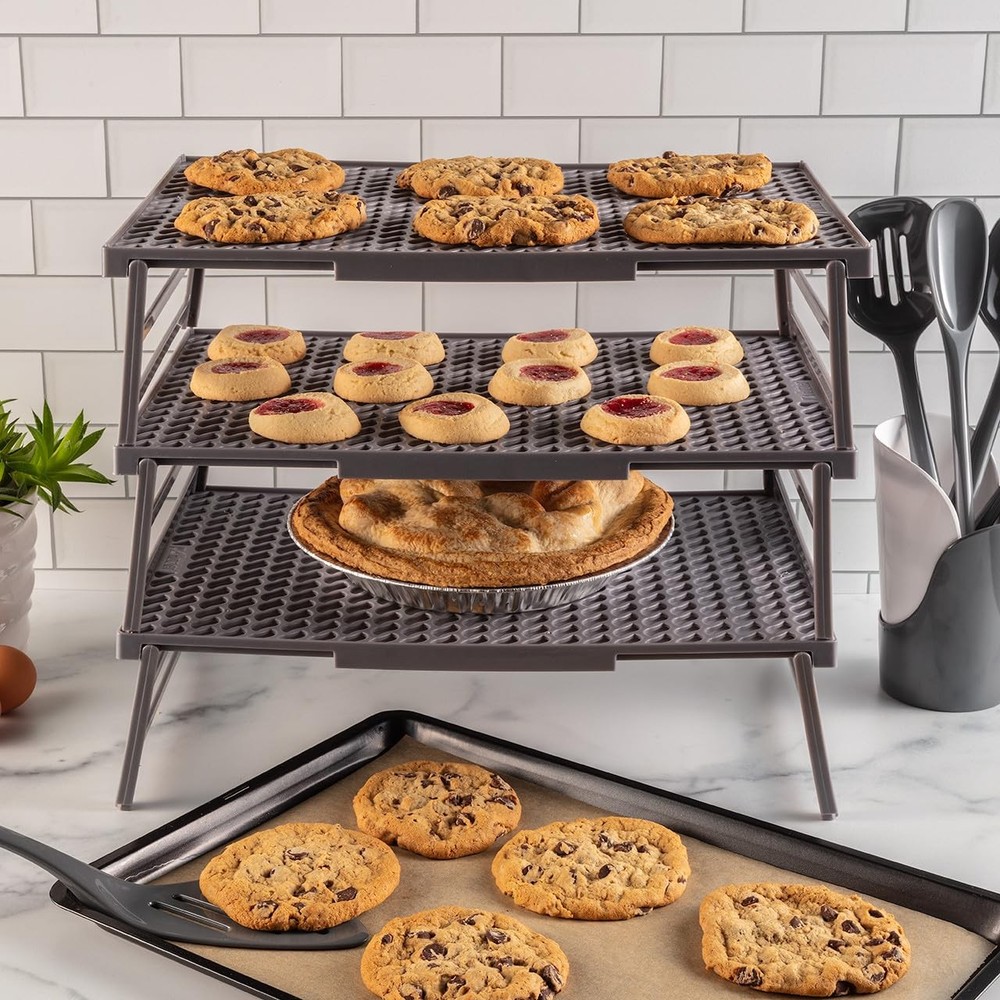 Coolwave Stackable Cooling Rack, 15 x 10 Inches, Collapsible Baking Rack, BPA...