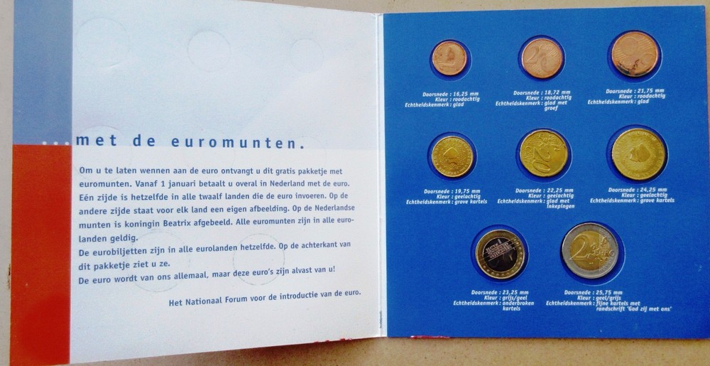 Netherlands - Euro introduction set Jan 2002