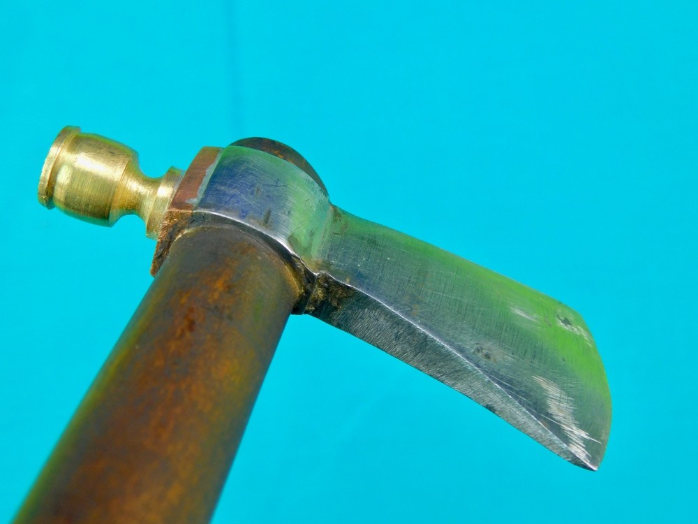 Vintage Old Custom Made Handmade Small Mini Copper Pipe Tomahawk Axe Hatchet