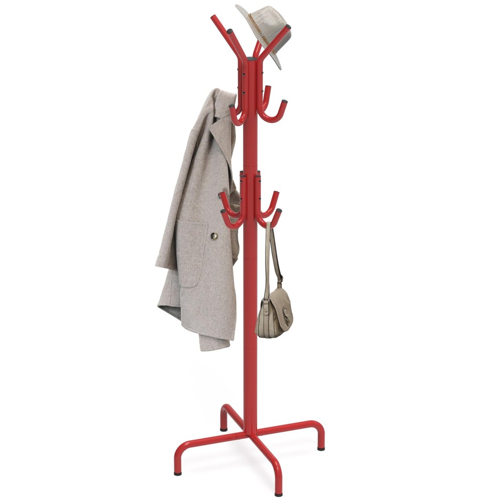 Coat Hat Rack Organizer with 12 Hooks - Space-Saving Storage Solution