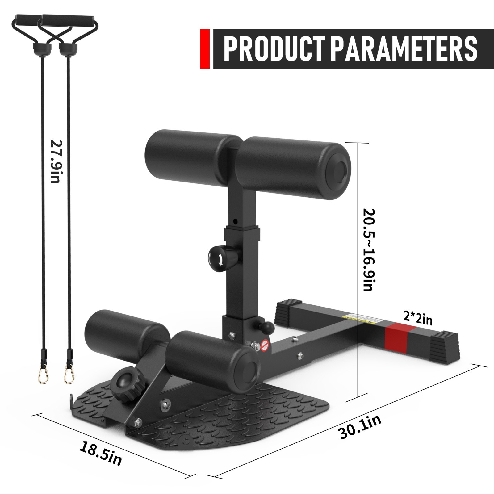 leikefitness Deep Sissy Squat Bench Core Workout Multifunctional Leg Exercise