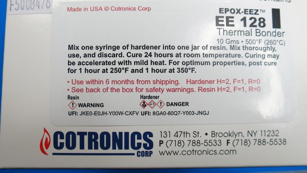 CoTronics Duralco 128 HeatSink Electronics Potting Compound Epoxy Ceramic 500dgs