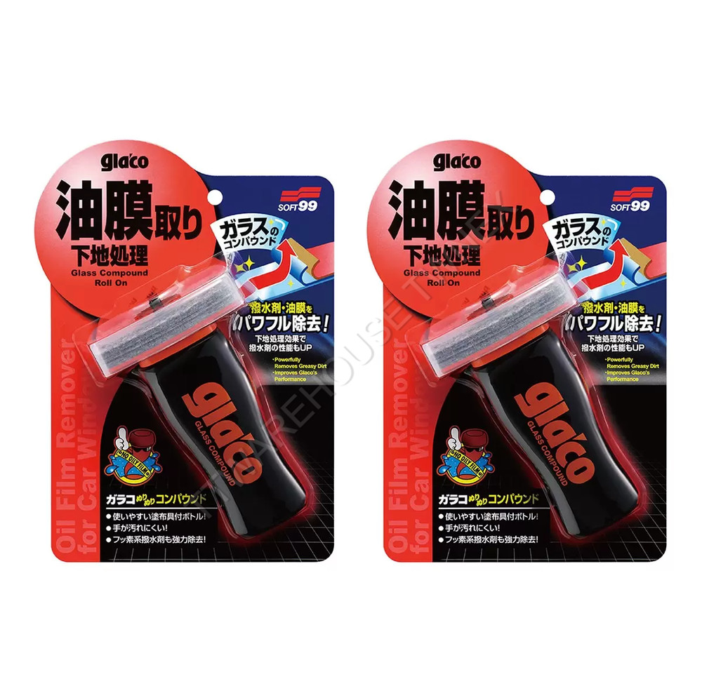 (2-Pack) NEW Soft99 Glass Compound Roll-On 100ml