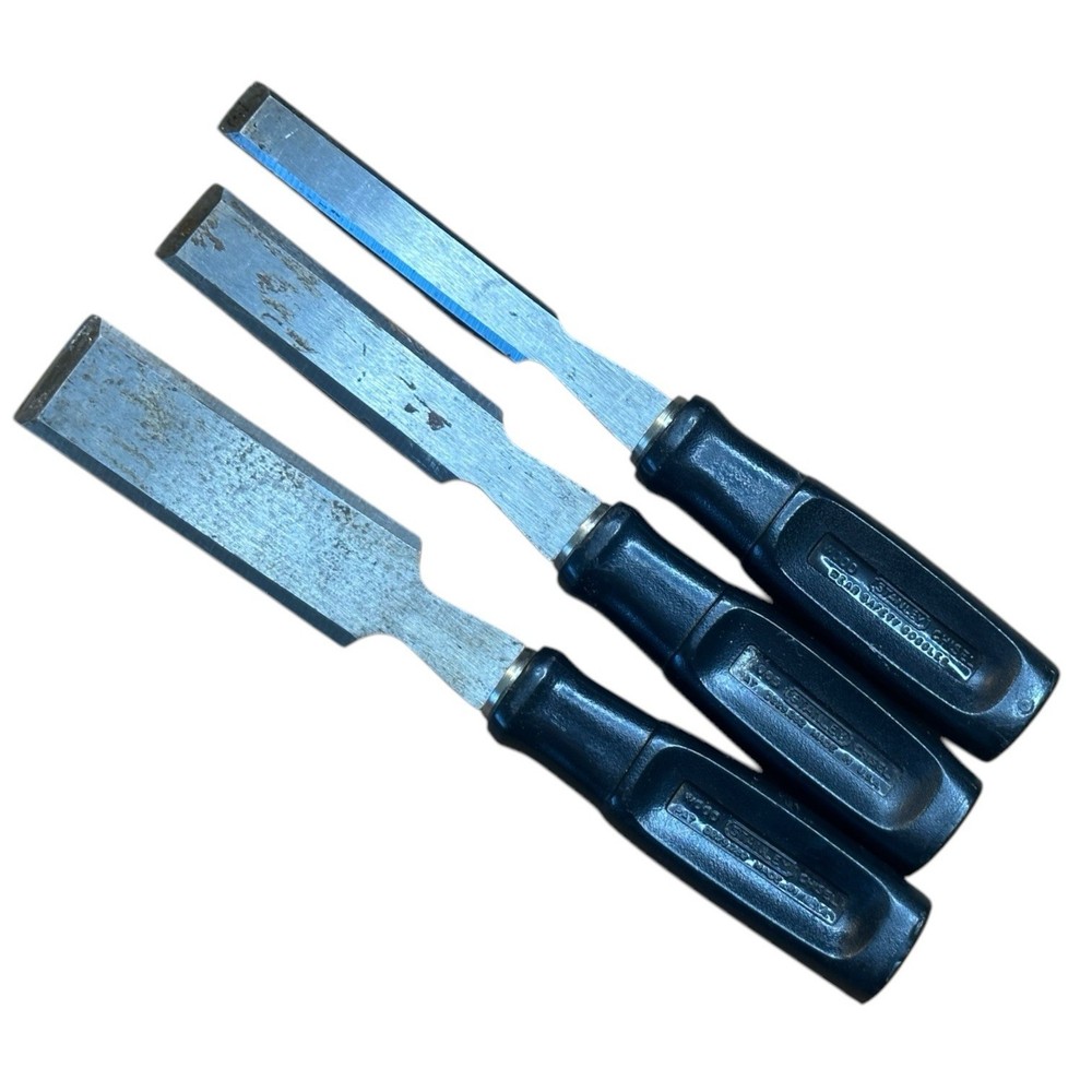 3 Pc Stanley 16-089 Chisel Set, Made in USA