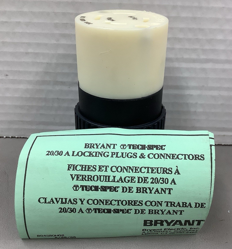 Bryant 71630NC Locking Connector 30A 480V 3PH (B660)
