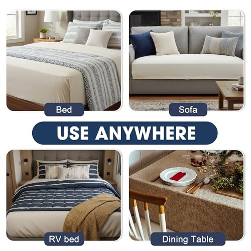 2 PCS Bed Sheet Straps, Adjustable Extended Bed Sheet Fasteners Fitted White