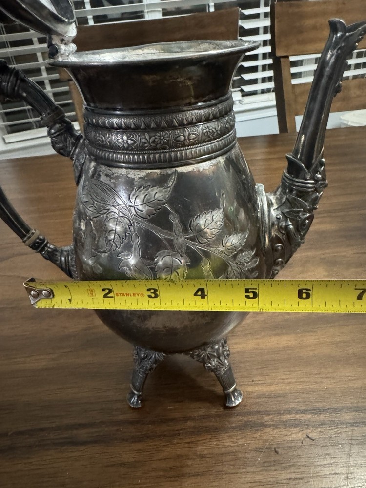 Antique Meriden Britannia Teapot Silver Plated Pattern 1925