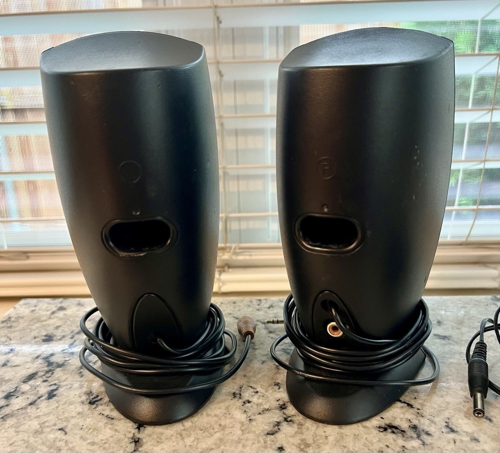 Dell A215 Desktop Computer Speakers Wired With Power Supply Not Tested