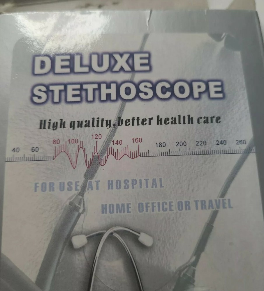 DELUXE STETHOSCOPE (FOR EDUCATIONAL (USE ONLY) Black EUC