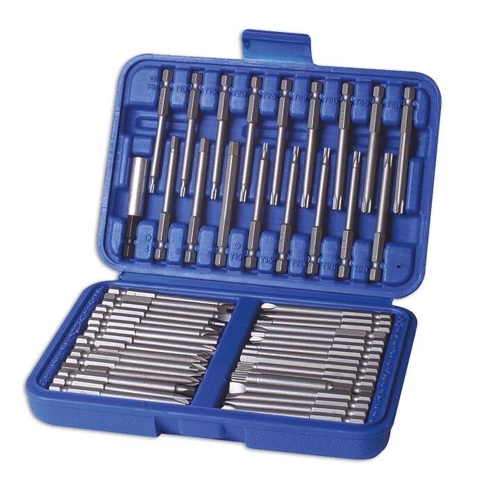 50Pc Power Tool Bit Set With 75mml Bits For Greater Access - Britool Hallmark