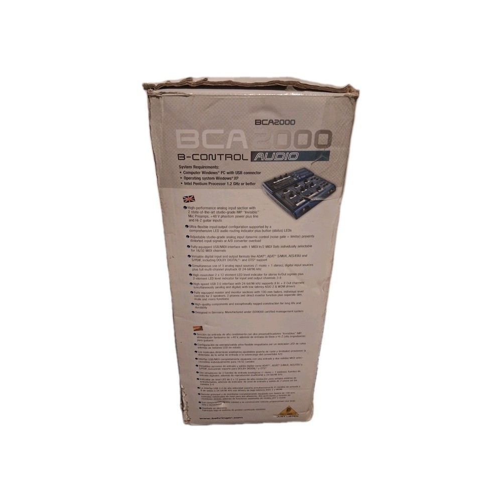 Behringer BCA-2000 Audio Interface Midi Cintrol Interface With ADAT SUPPORT Blue