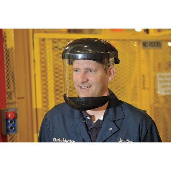 Condor 2Aub7 Ratchet Face Shield Assembly, Clear Visor, Polycarbonate, Swing