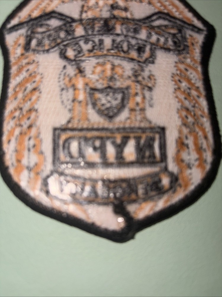 Nypd Sergeant Shield Patch. 4x3 Inch New Unused. From Dept.